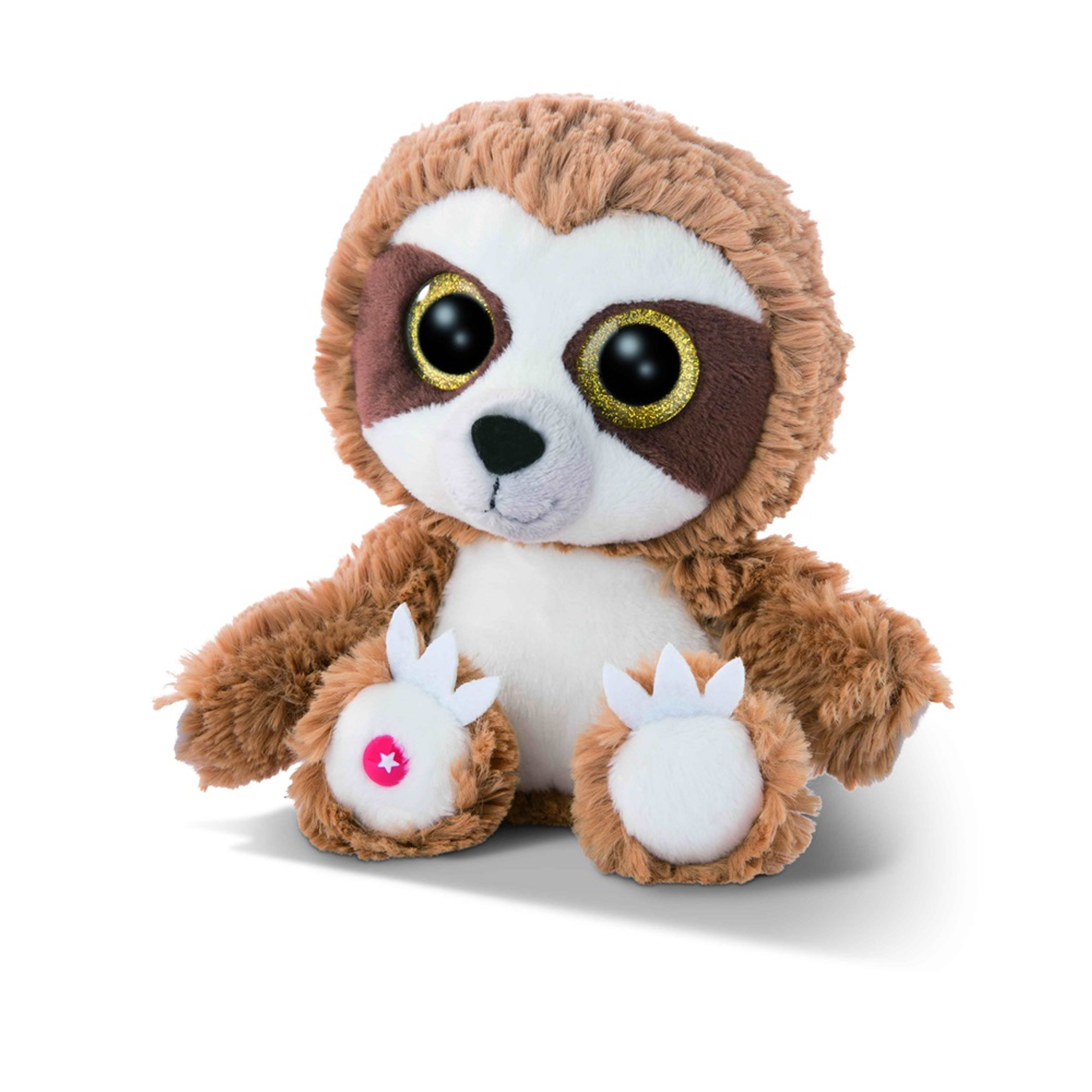 Nici luiaard Heywood - pluche knuffel - bruin - 15 cm -