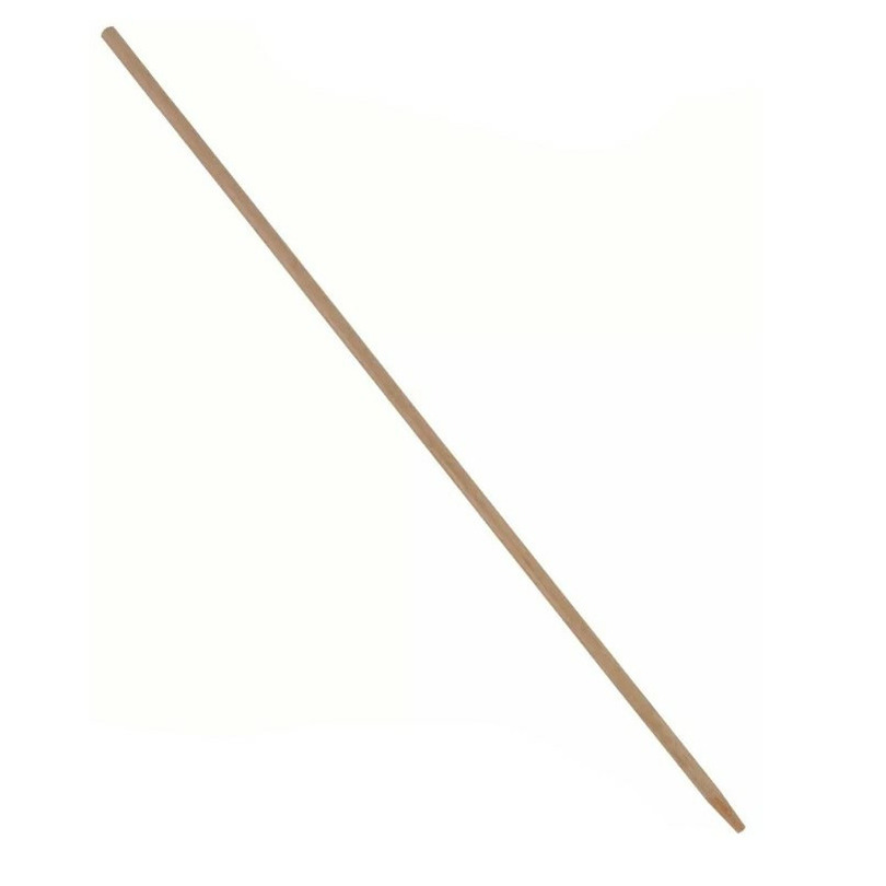 Houten universele Bezemsteel FSC Hout - 140 cm - met klem-uiteinde -