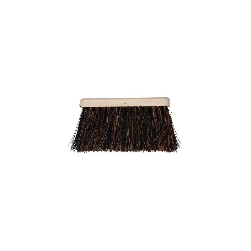 Bezemkop buiten bruin FSC hout/palmyra 28 cm -
