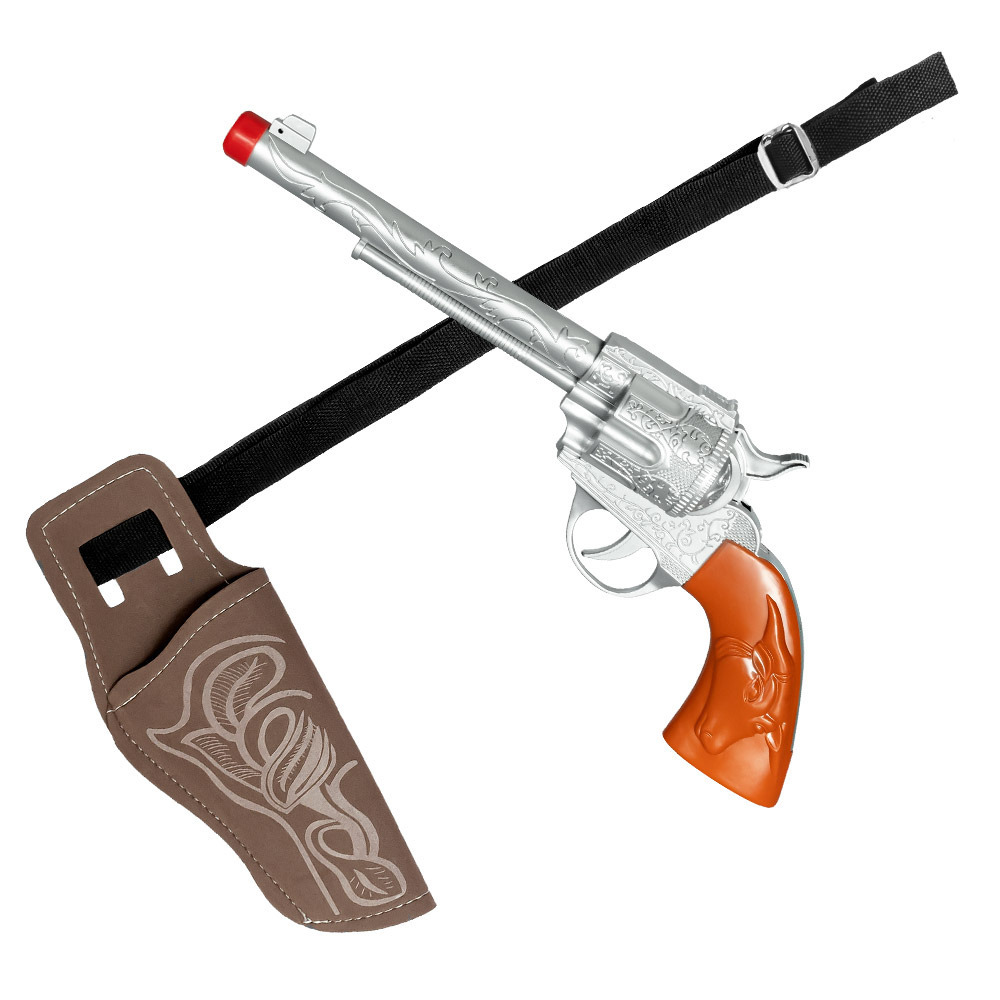 Verkleed cowboy holster met een revolver/pistool voor volwassenen -