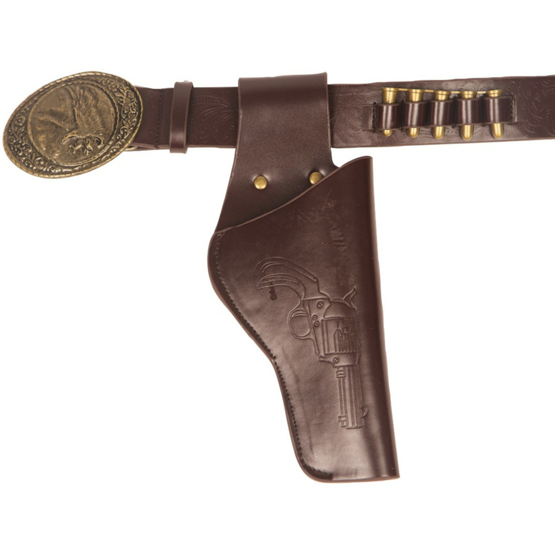 Verkleed cowboy holster voor 1 revolver/pistool voor volwassenen -