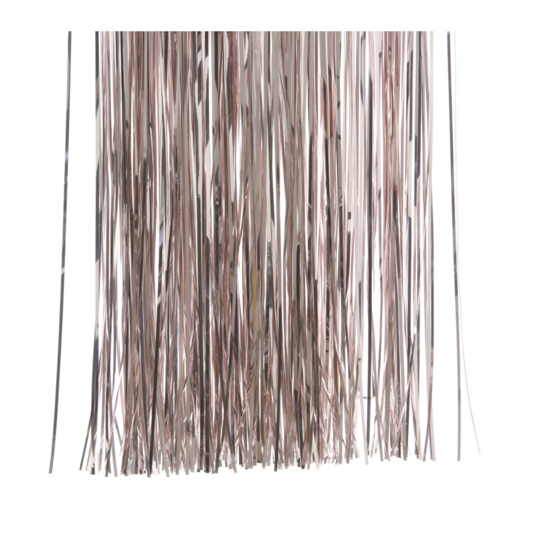 Decoris kerstboom folie slieren - tinsel - lichtroze - 50 cm - kerstboomversiering -