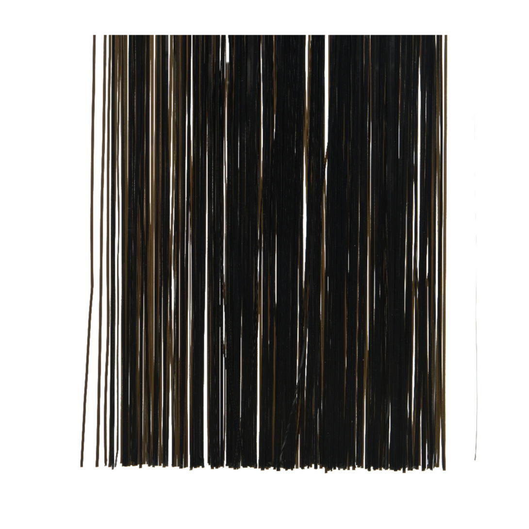 Decoris kerstboom folie slieren - tinsel - zwart - 50 cm - kerstboomversiering -
