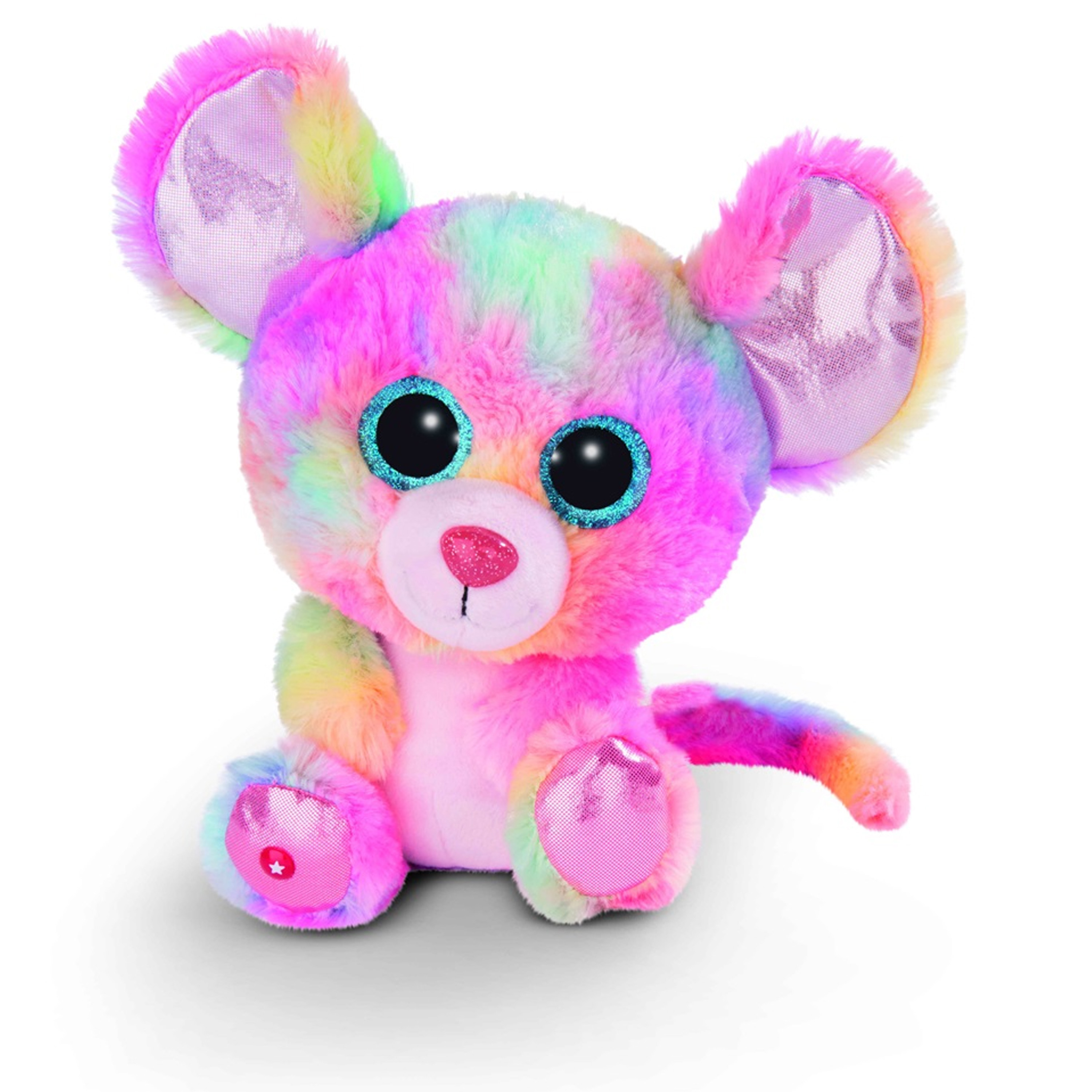 Nici muis Candypop - pluche knuffel - roze - 25 cm -