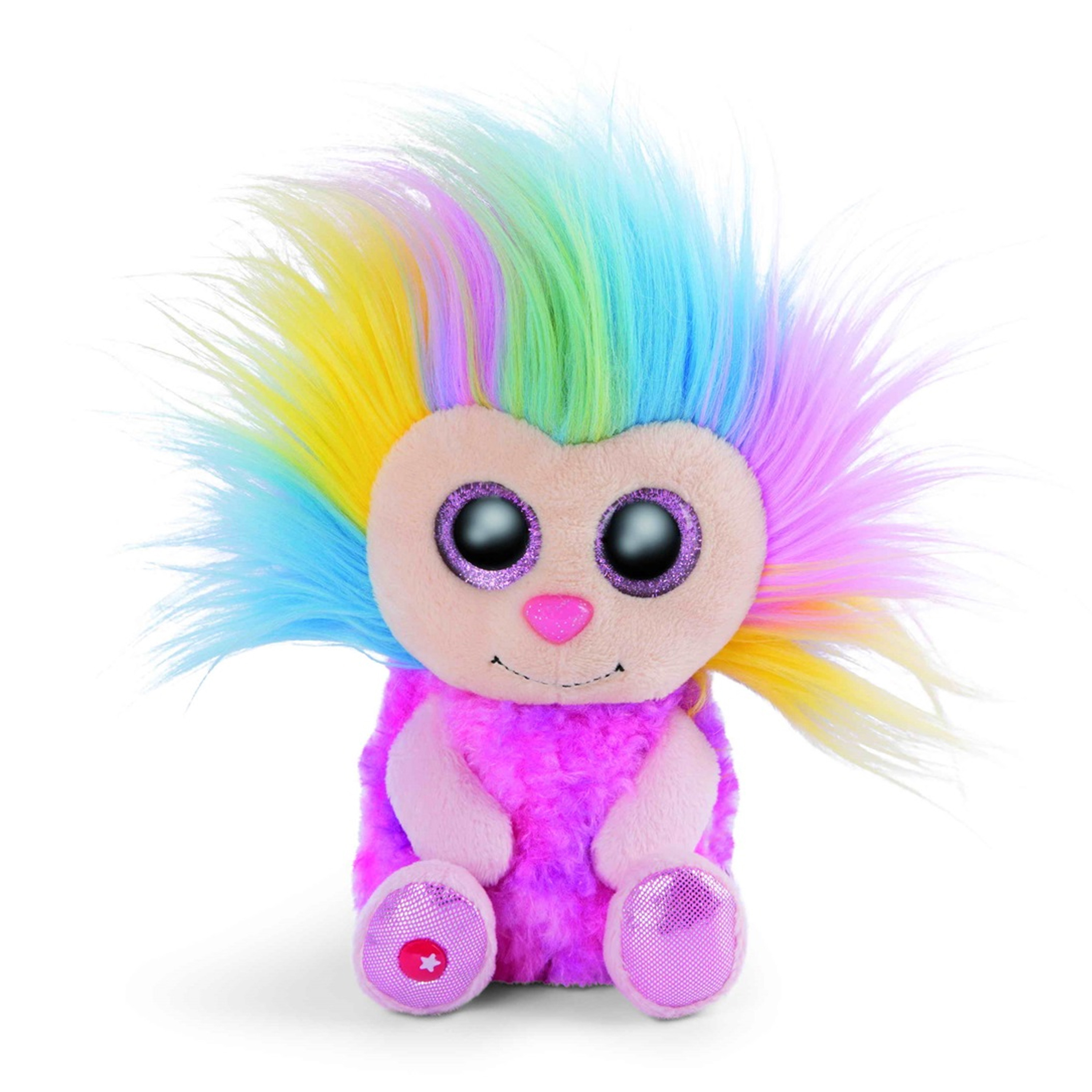Nici fee Aziz - pluche fantasie knuffel - roze - 15 cm -
