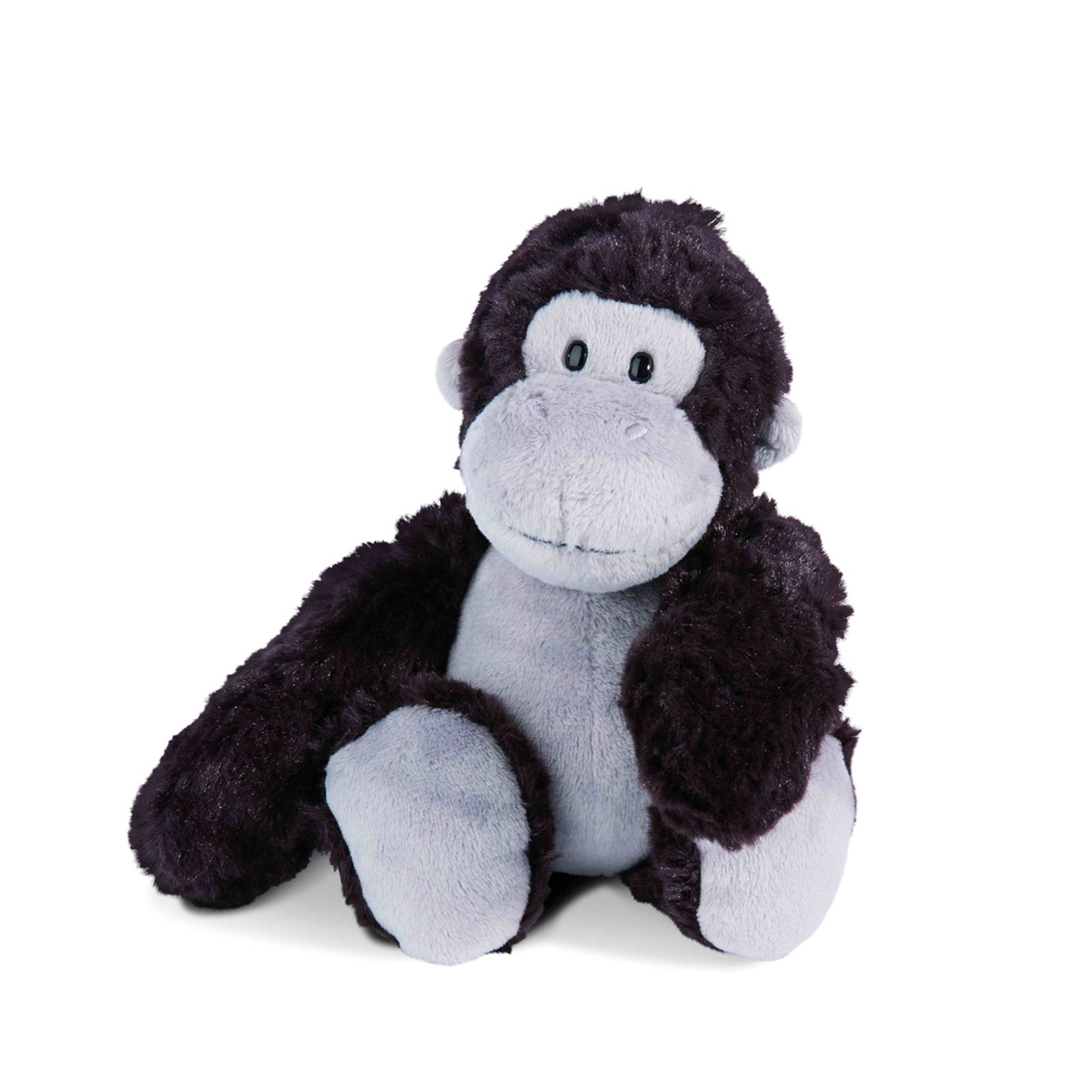 Nici aap pluche knuffel - zwart/grijs - 20 cm -