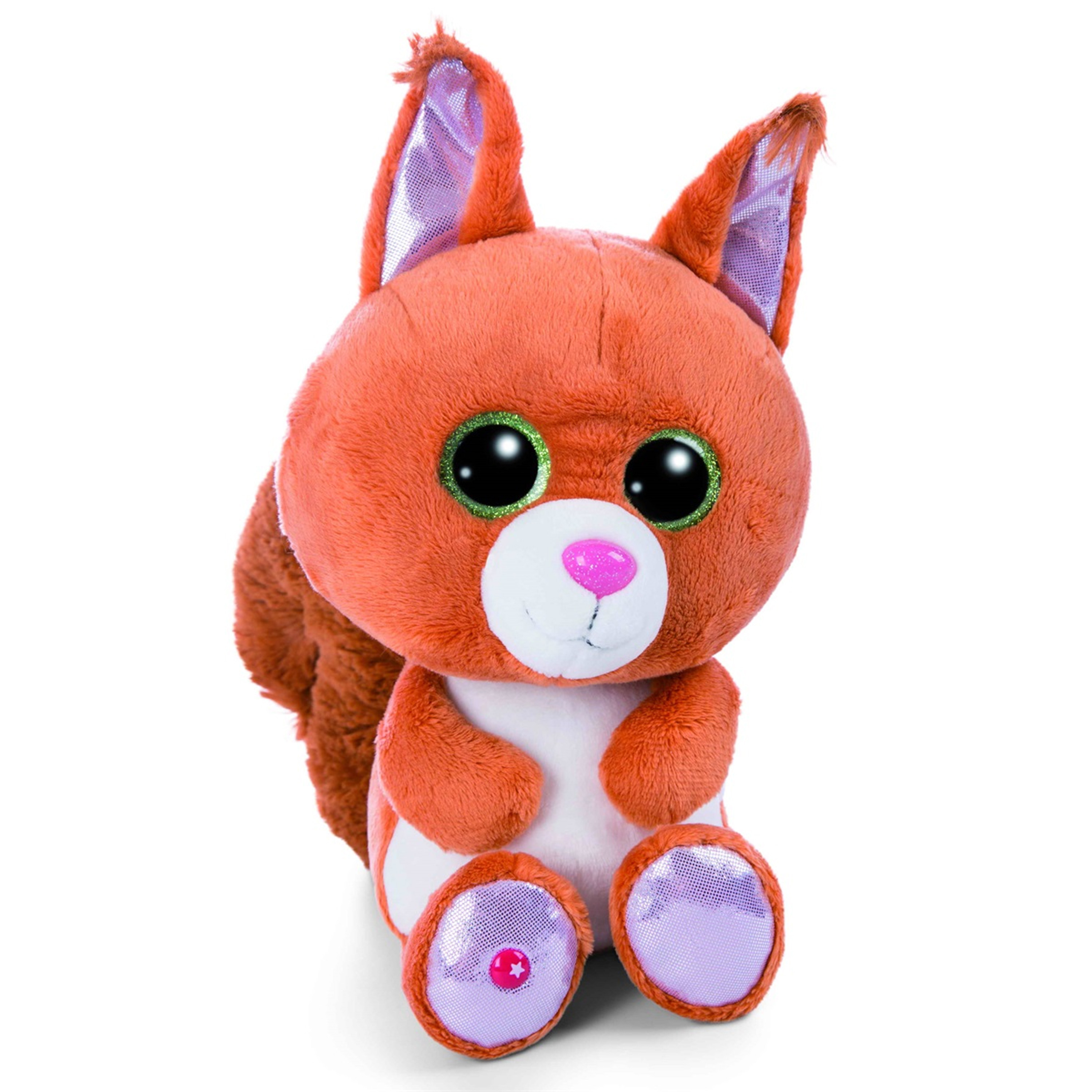 Nici eekhoorn pluche knuffel - oranje - 25 cm -