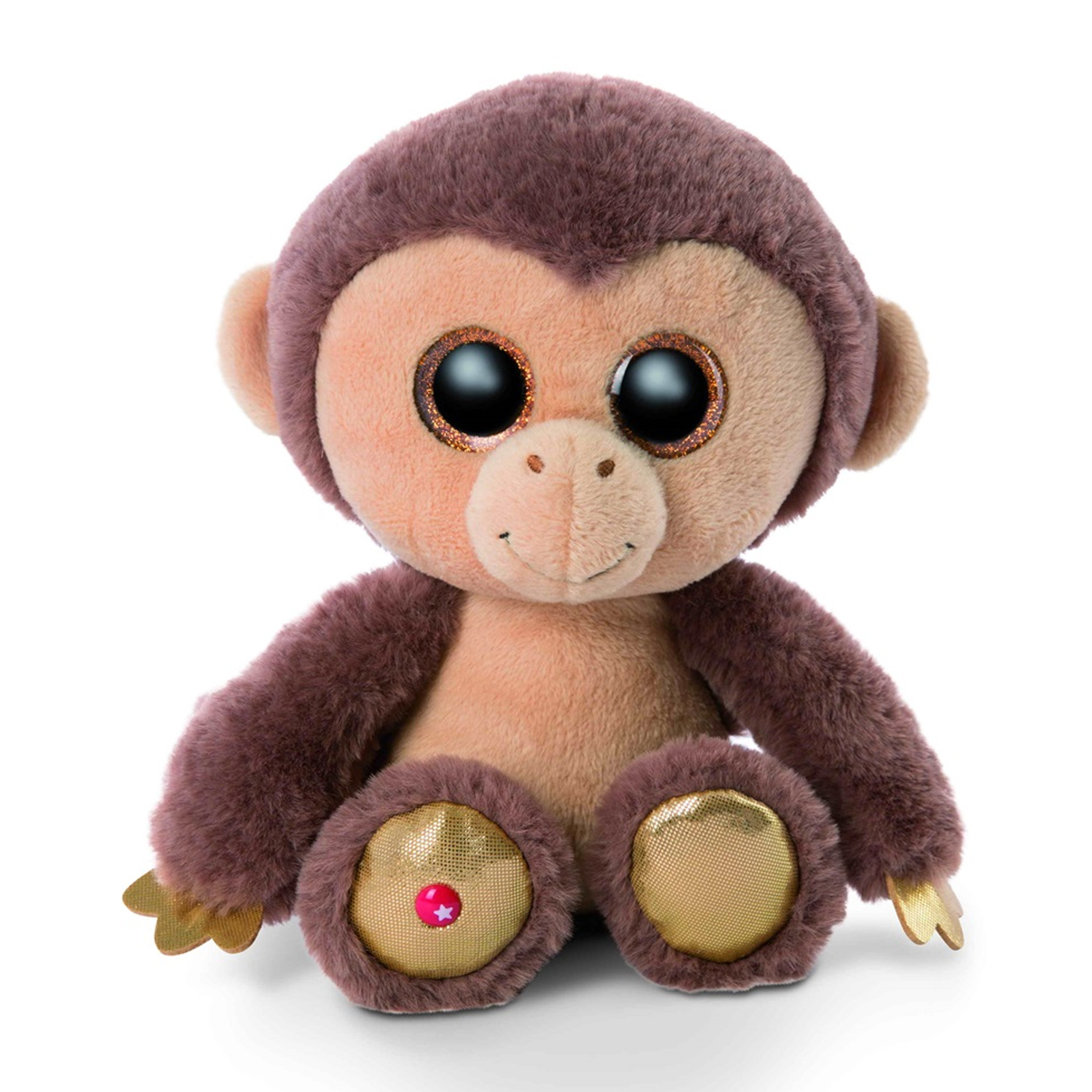 Nici aap Hobson pluche knuffel - bruin - 25 cm -