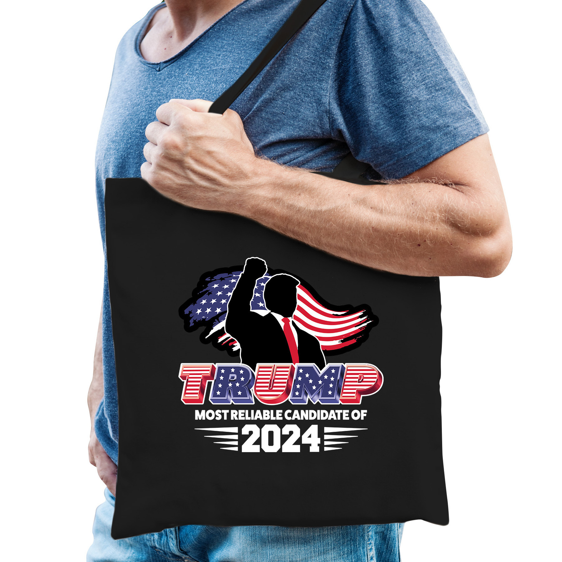 Tas Trump - most reliable candidate - fout/grappig voor carnaval -