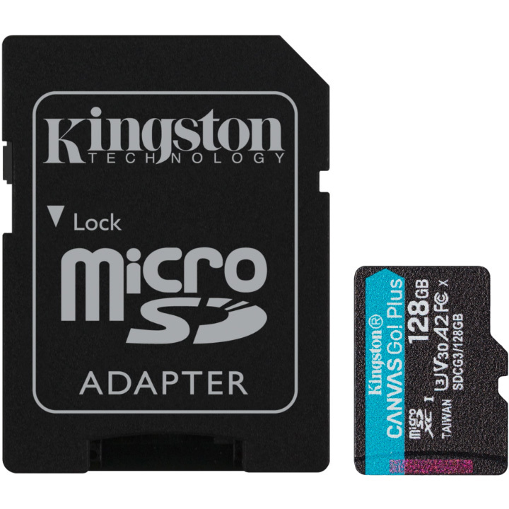 Kingston Canvas Go! Plus microSDXC 128 GB geheugenkaart USH-I, U3, V30, A2