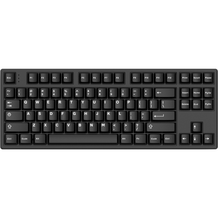HelloGanss HS87T Black toetsenbord TKL, RGB leds, PBT Doubleshot keycaps, hot swap, 2,4 GHz / Bluetooth / USB-C
