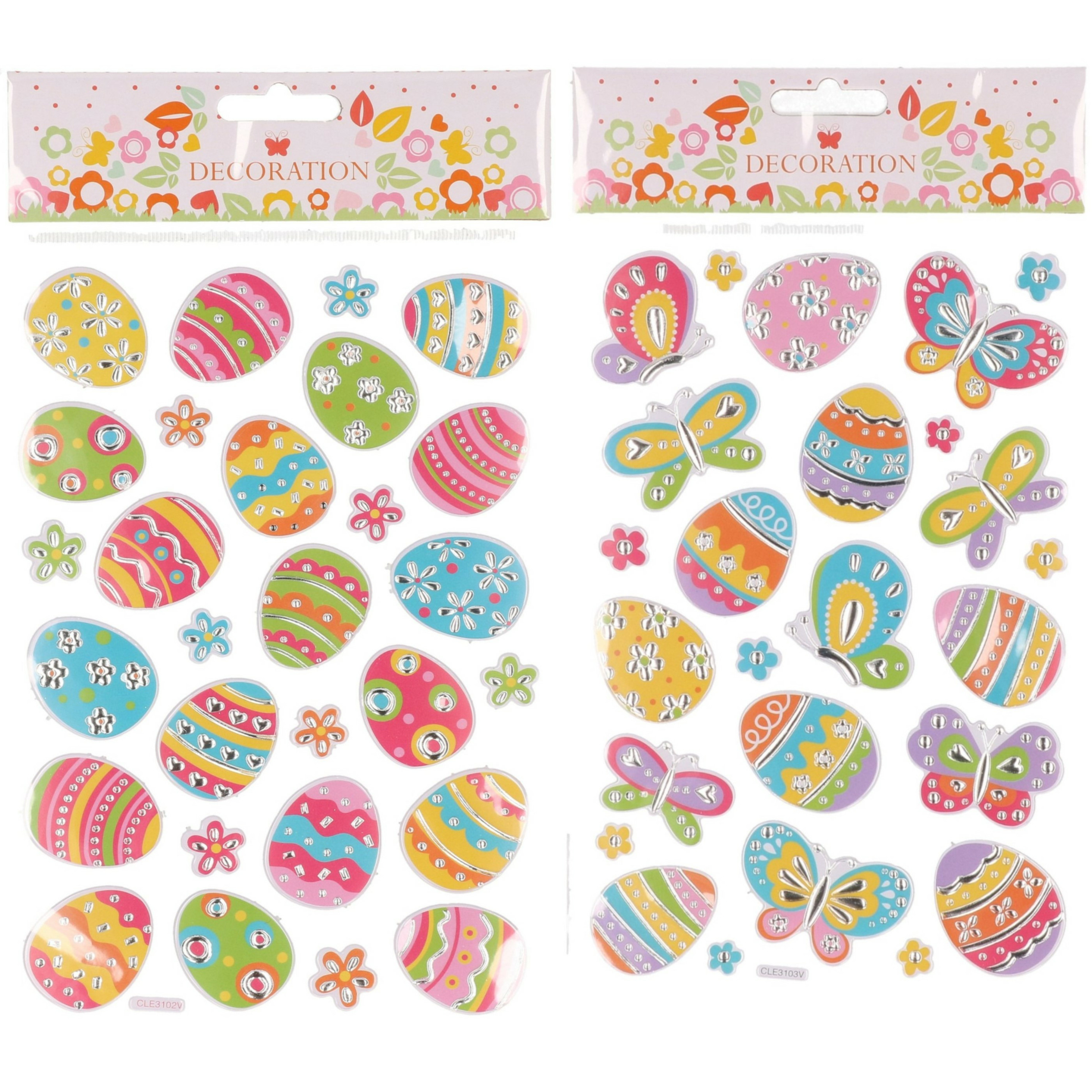 Stickervellen met paasthema - 25 stickers - incl. stickervel - 27 stickers -