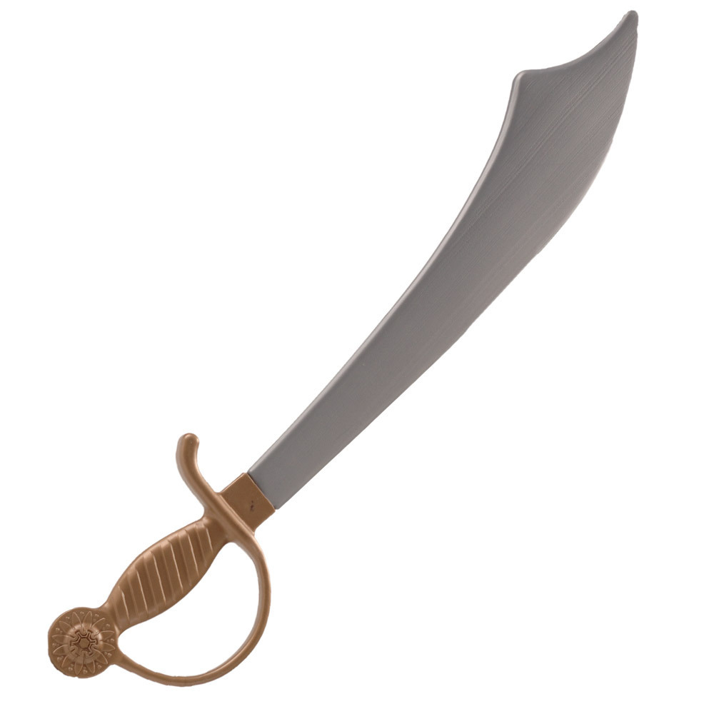 Piraten kromzwaard - 57 cm - kunststof - verkleedaccessoires - speelgoed -