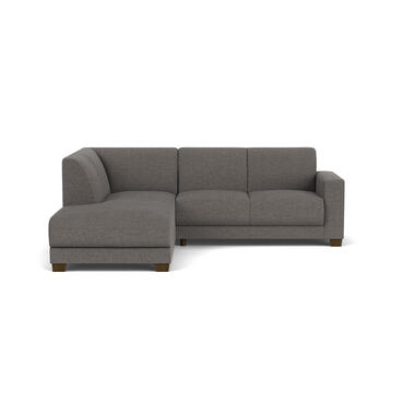 Aberdeen hoekbank longchair links - grijs/bruin - Leen Bakker