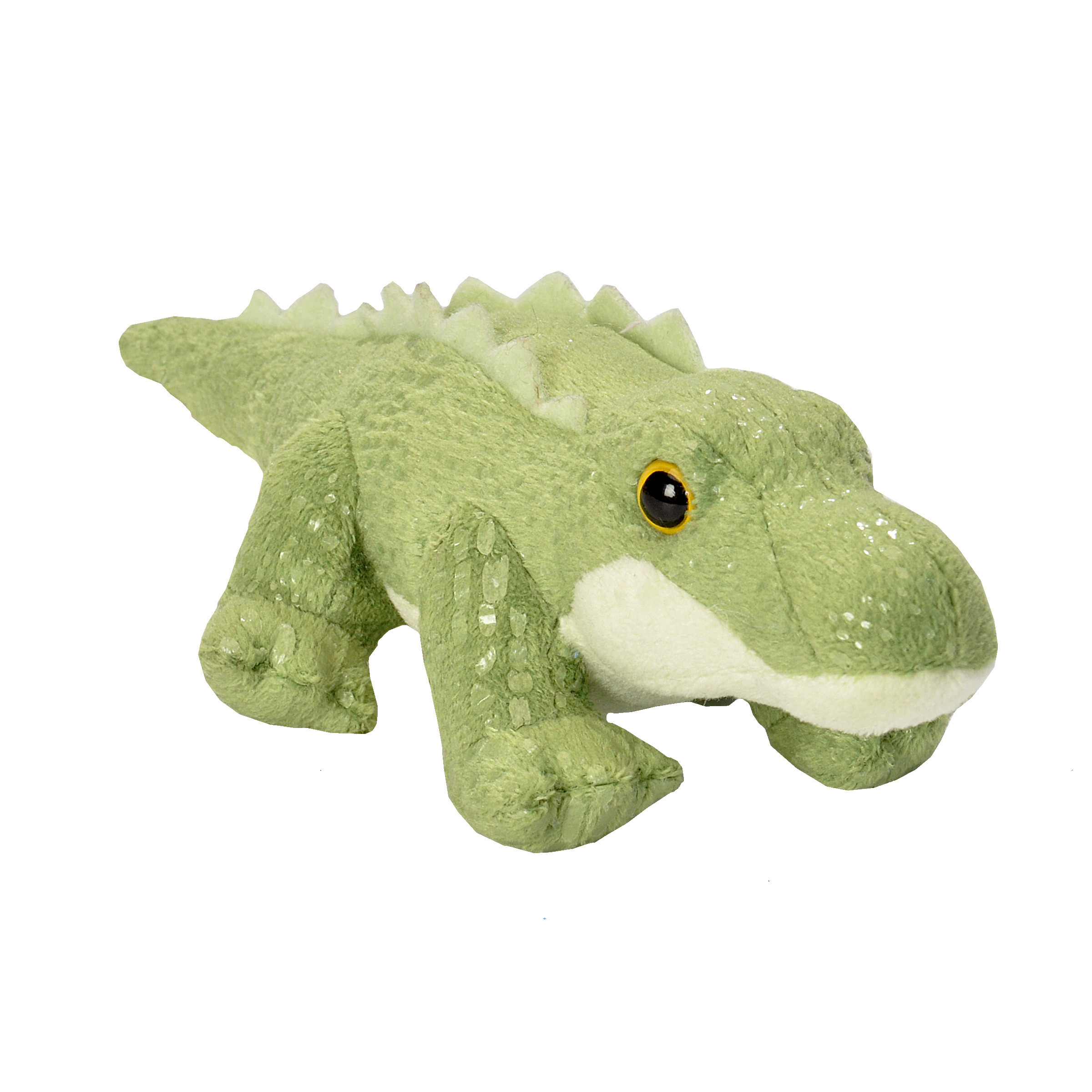 Wild Republic pluche knuffel Krokodil - 13 cm - groen - Speelgoed knuffeldieren -