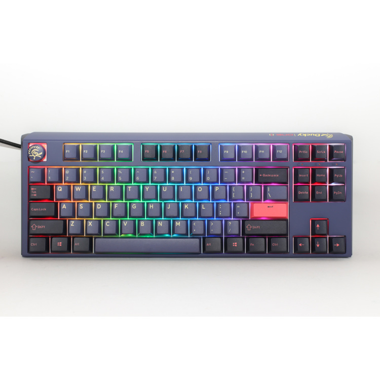 Ducky One 3 Cosmic Blue TKL toetsenbord RGB led, Double-shot PBT, Hot-swappable, QUACK Mechanics, 80%