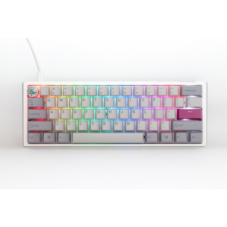 Ducky One 3 Mist Grey Mini toetsenbord RGB led, Double-shot PBT, Hot-swappable, QUACK Mechanics, 60%