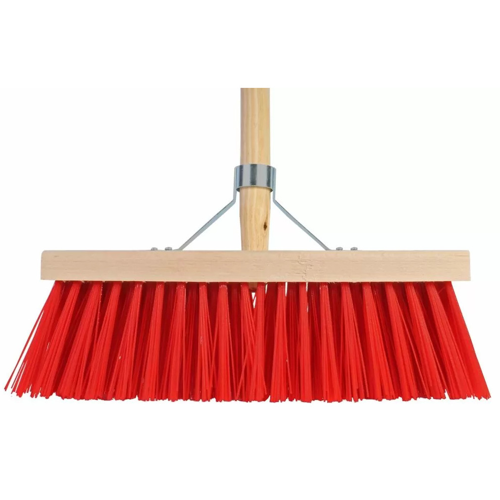 Buitenbezem - FSC hout - nylon - 35 cm - 25 mm bezemsteel - 130 cm -