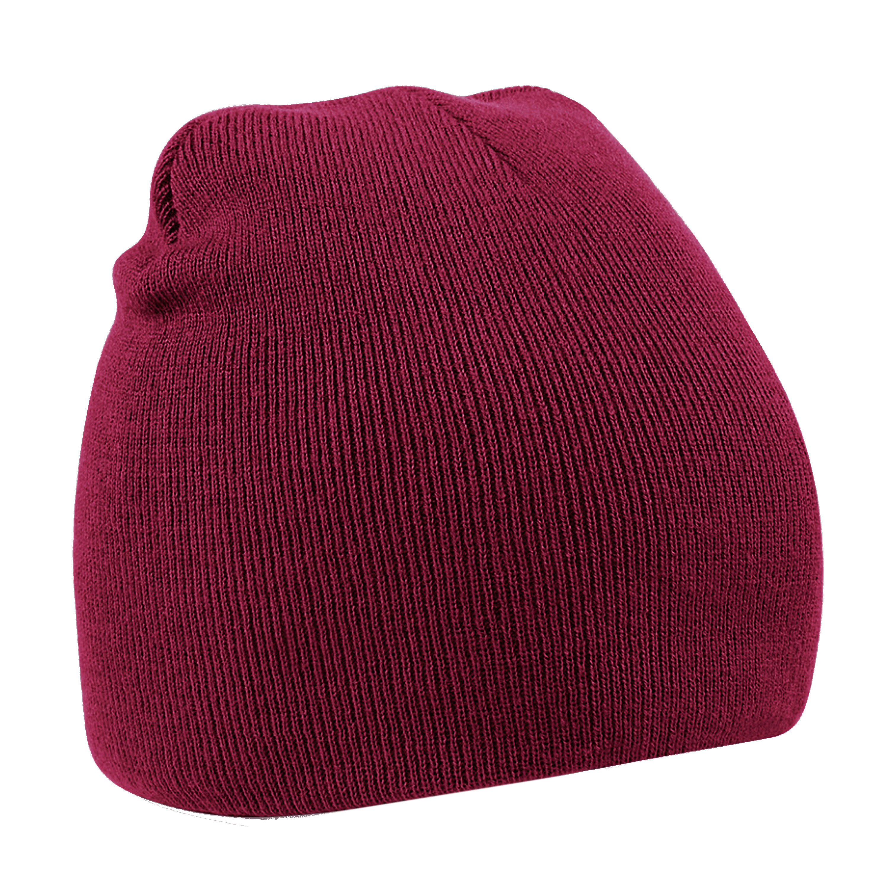 Beanie wintermuts - bordeaux rood - volwassenen - one size One size -