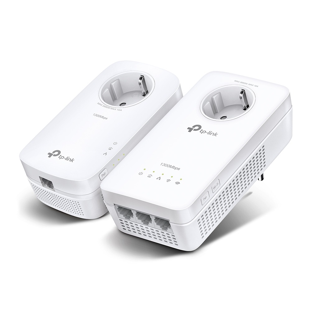 TP-Link TL-WPA8631P KIT AV1300 Gigabit Passthrough Powerline AC Wifi-kit Powerline Wit