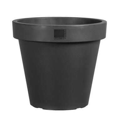 Bloempot Finn - zwart - 90% gerecycled kunststof - ø40 cm - Leen Bakker