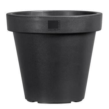 Bloempot Finn - zwart - 90% gerecycled kunststof - ø30 cm - Leen Bakker