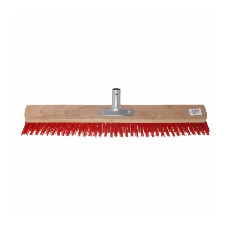 Bezemkop buiten - rood - hout/nylon - 60 cm -