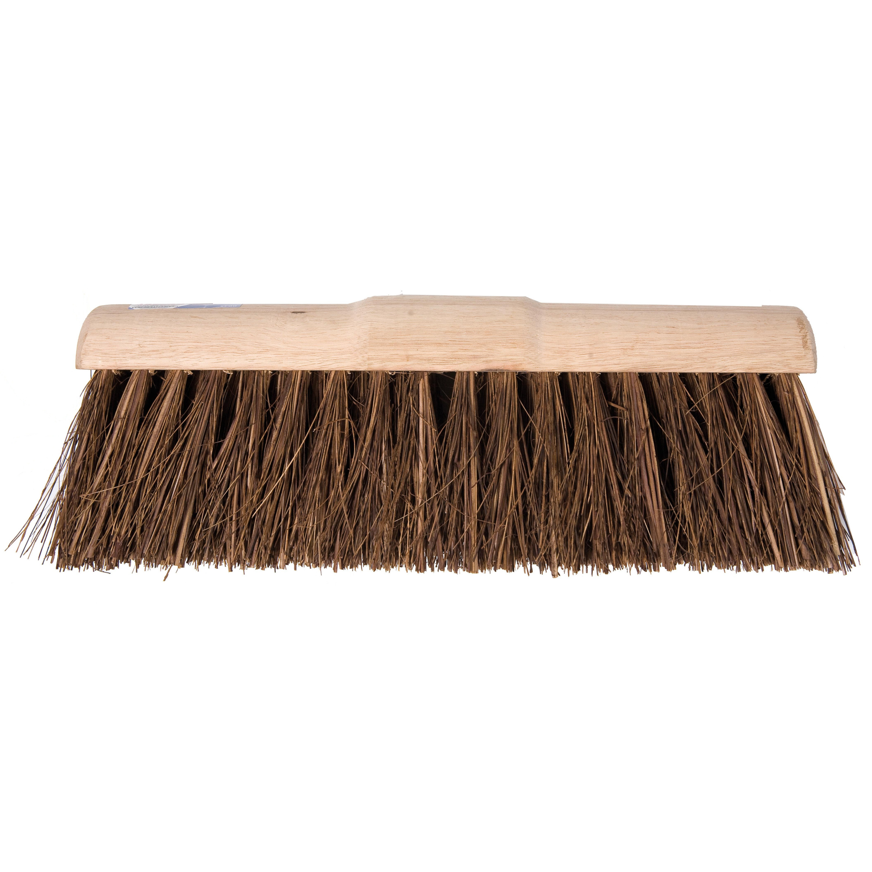 Bezemkop binnen/buiten - bruin - FSC hout/natuurvezel - 45 cm -