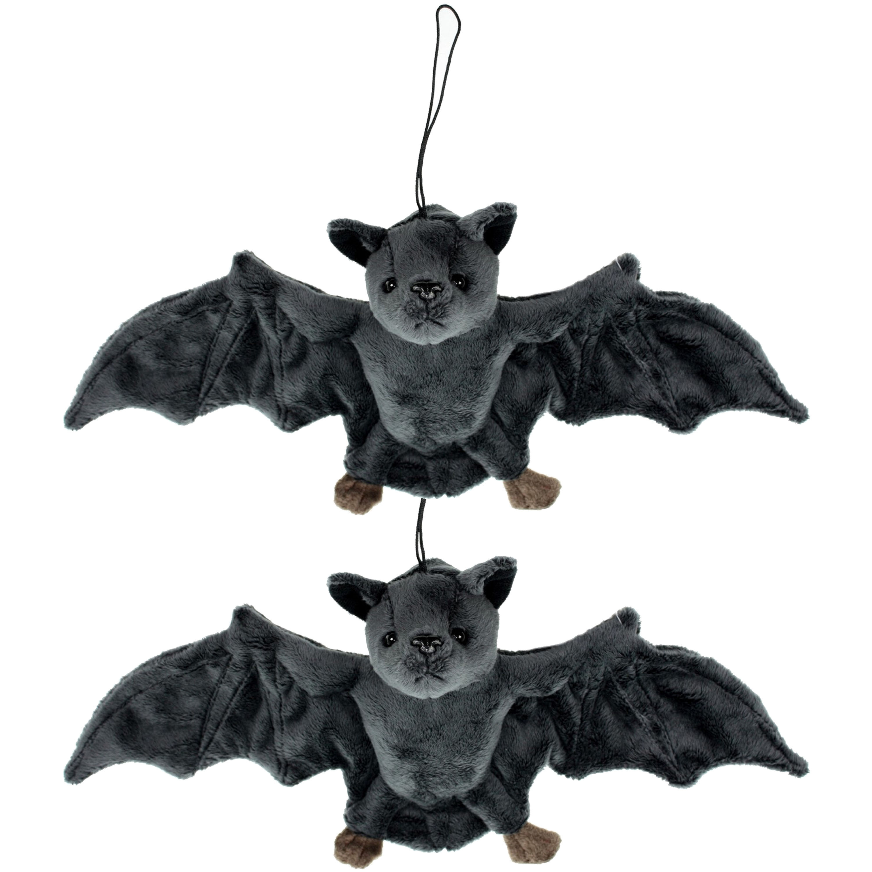 Set van 2x stuks pluche knuffel dieren Vleermuis van 36 cm -