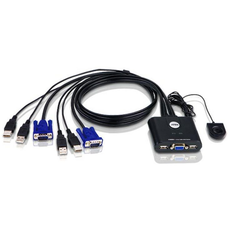 ATEN KVM-Switch CS22U met Remote Port Selector kvm-switch