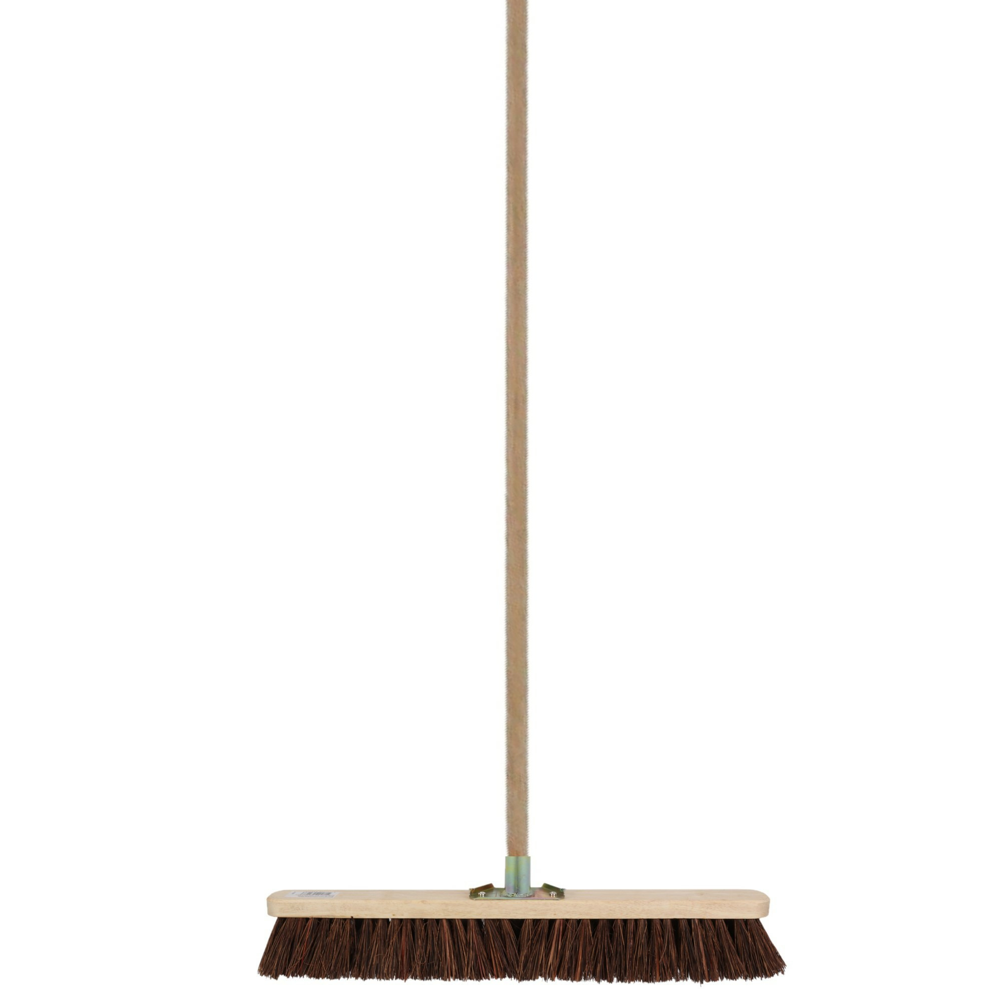 Buitenbezem - FSC hout - natuurvezel - 60 cm - 30 mm bezemsteel - 140 cm -