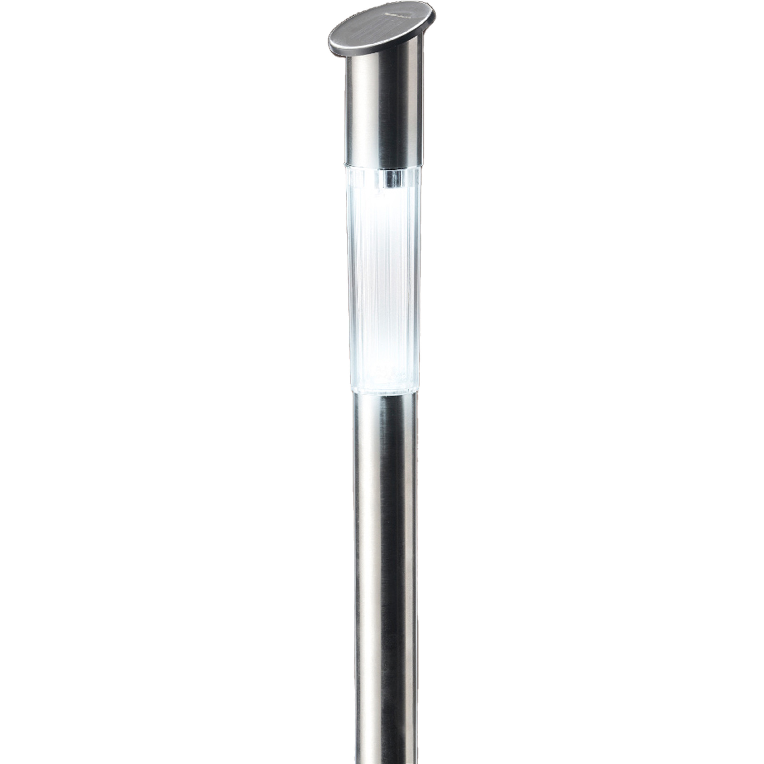 Solar prikspot/tuinspot led - rvs - H57 cm - koel wit -
