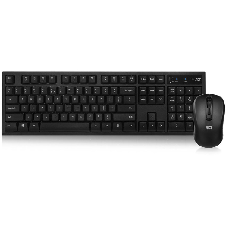 ACT Connectivity Draadloze toetsenbord en muis bundel desktopset 800-1600 DPI