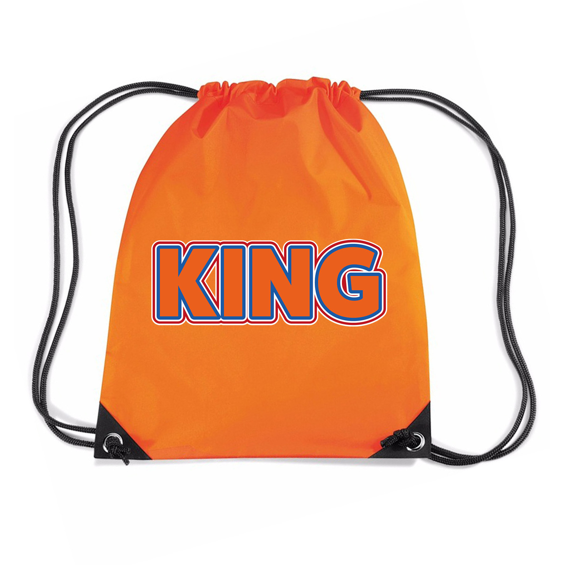 Koningsdag rugtas oranje - king - waterafstotend - 45 x 34 cm -