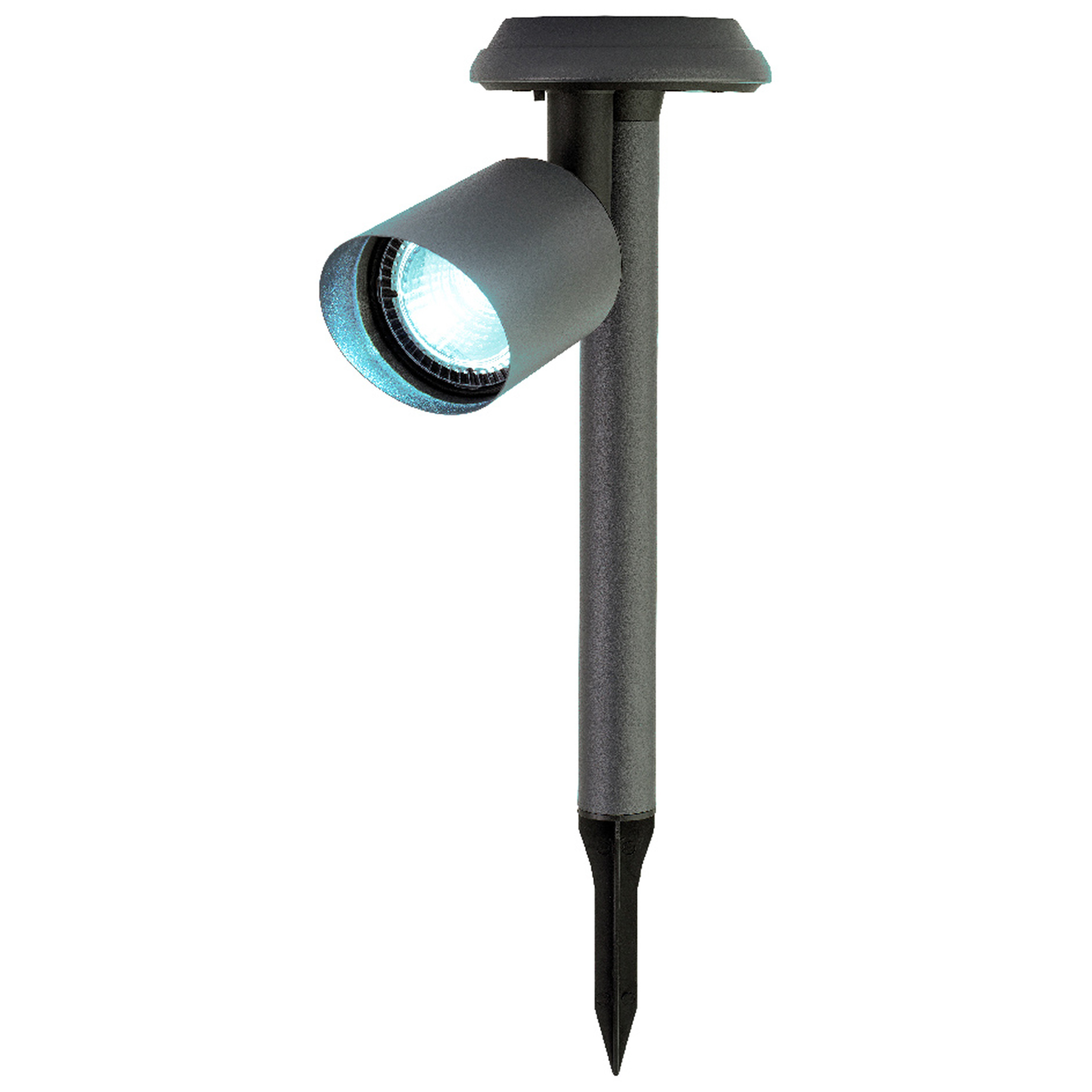 Solar prikspot/tuinspot - metaal - zwart - H26 cm -