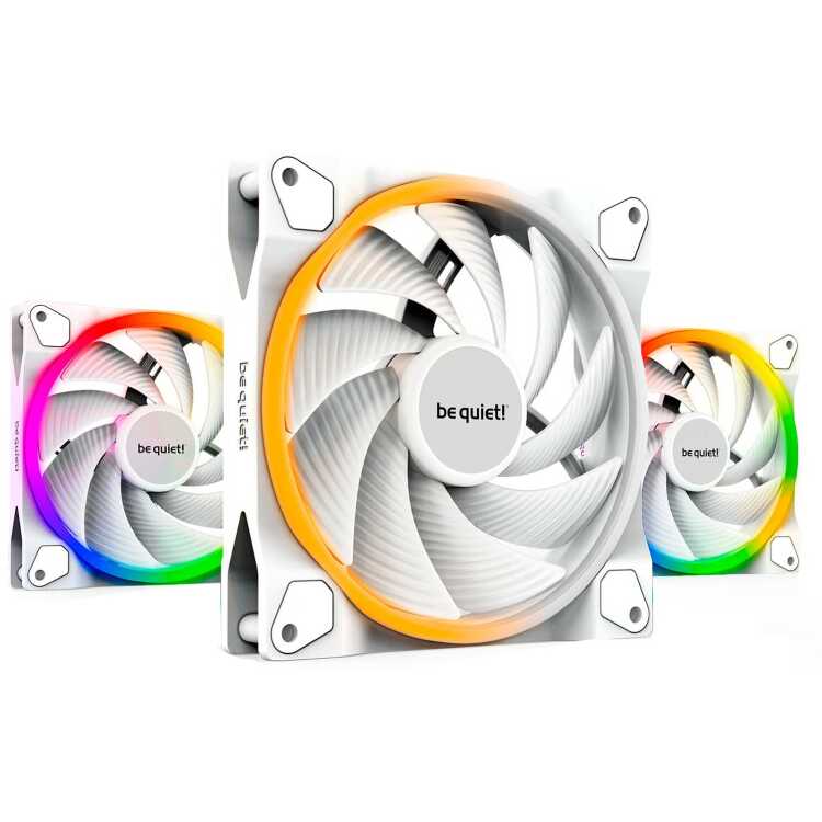 be quiet! Light Wings White 120mm PWM Triple Pack case fan 3 stuks, incl. ARGB-Hub, 4-pin PWM fan-connector