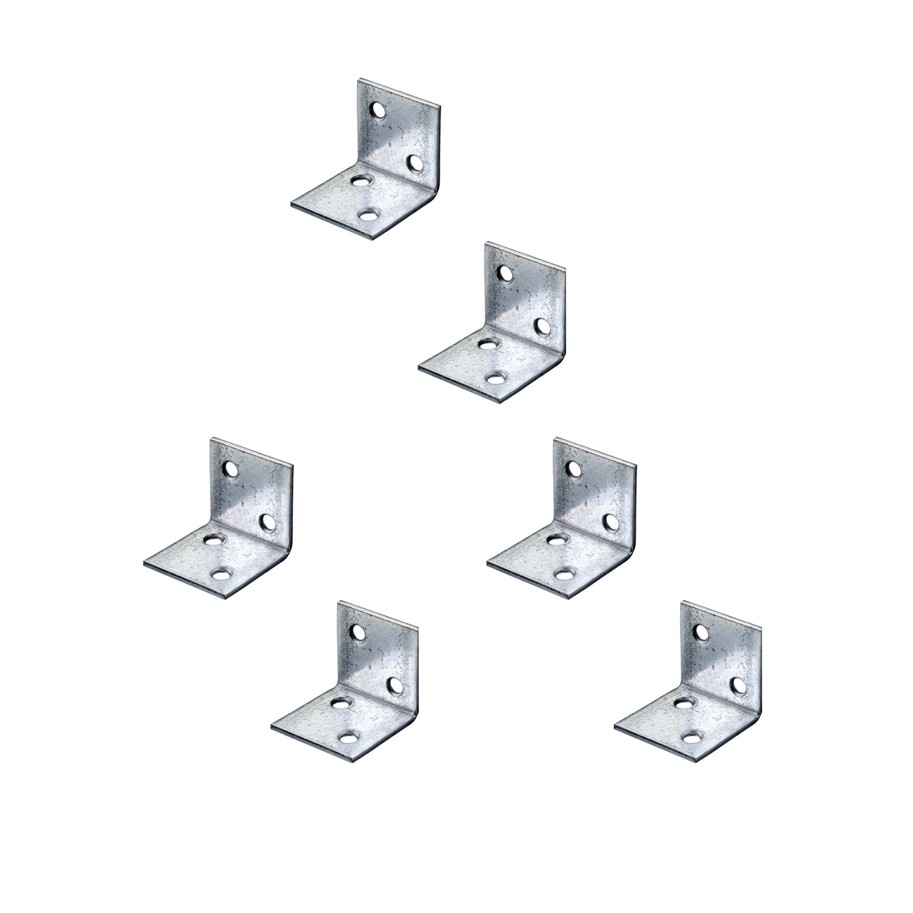 50x Versterkingshoeken / verbindingshoeken staal verzinkt 3 x 3 cm -