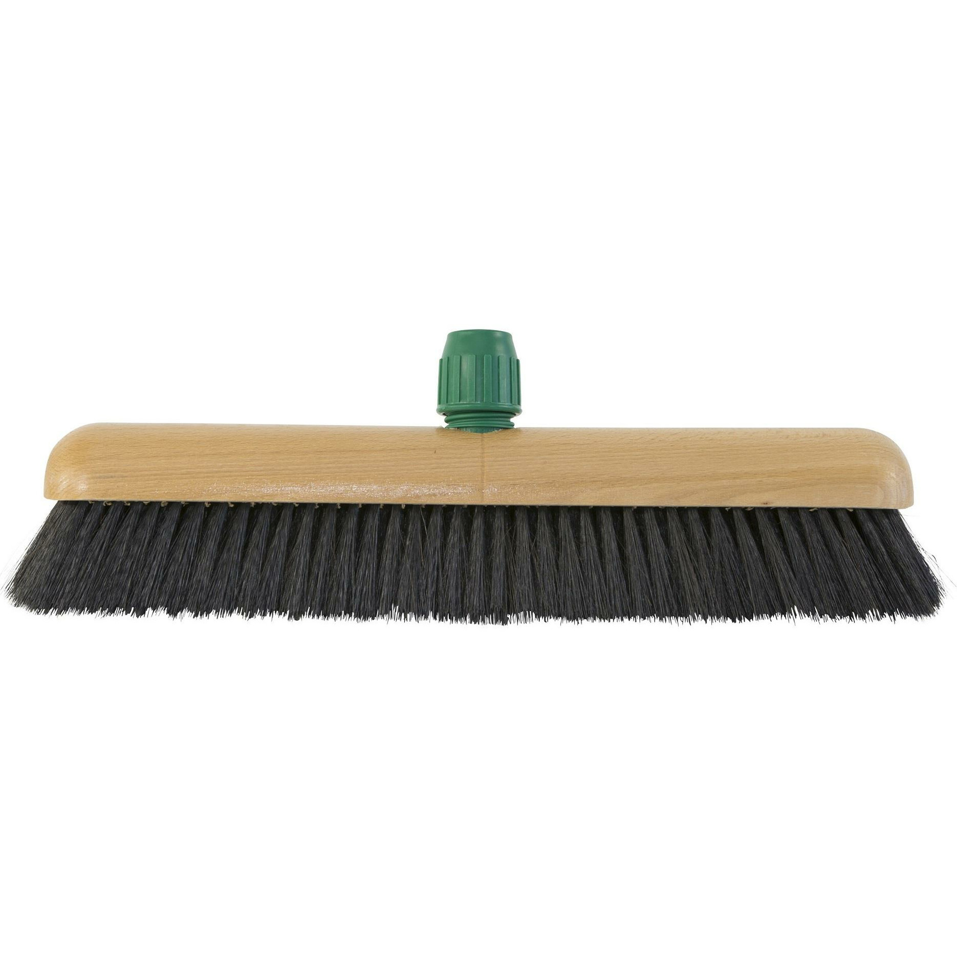 Bezemkop binnen - zwart - hout/paardenhaar - 30 cm -