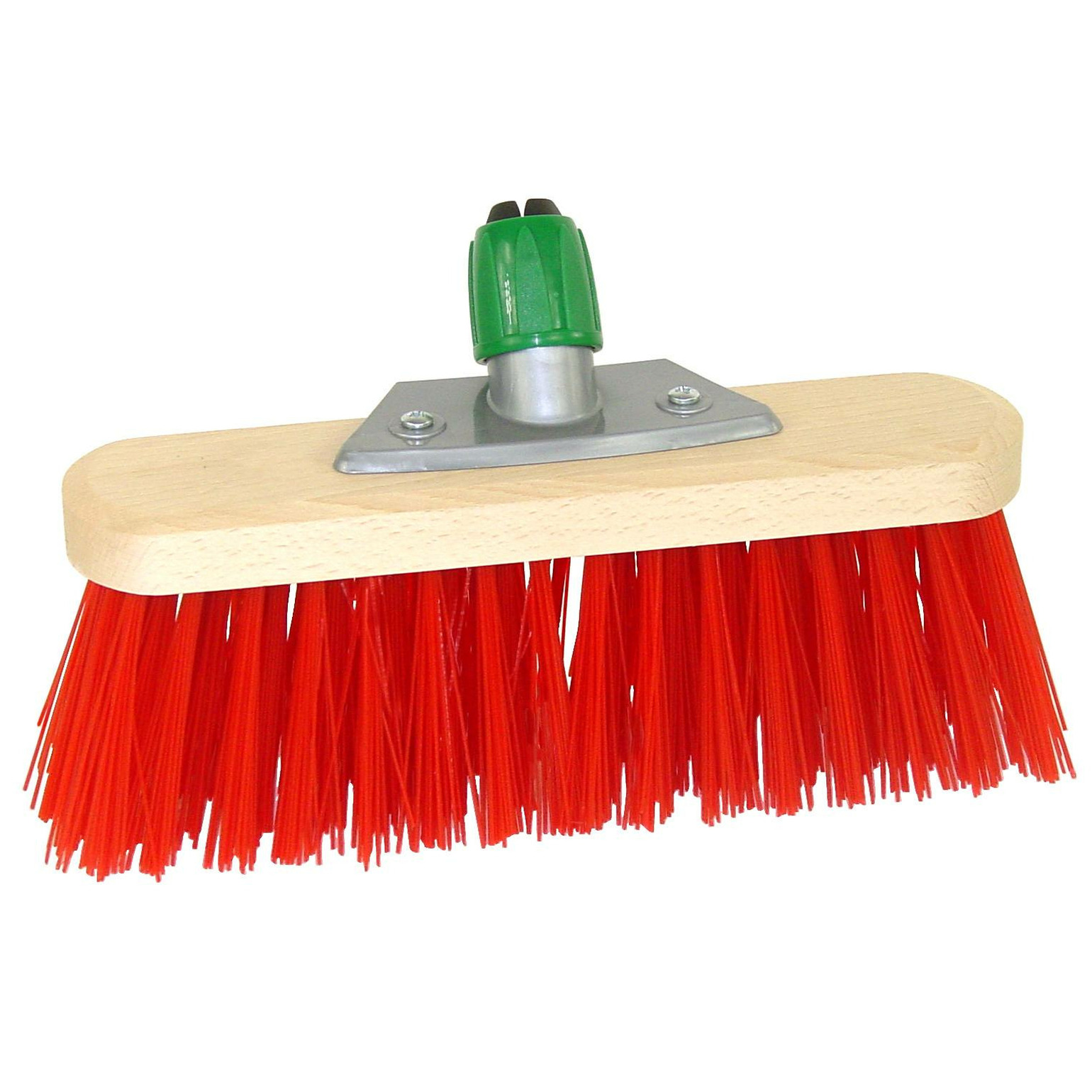 Bezemkop buiten - rood - FSC hout/kunstvezel - 30 cm -