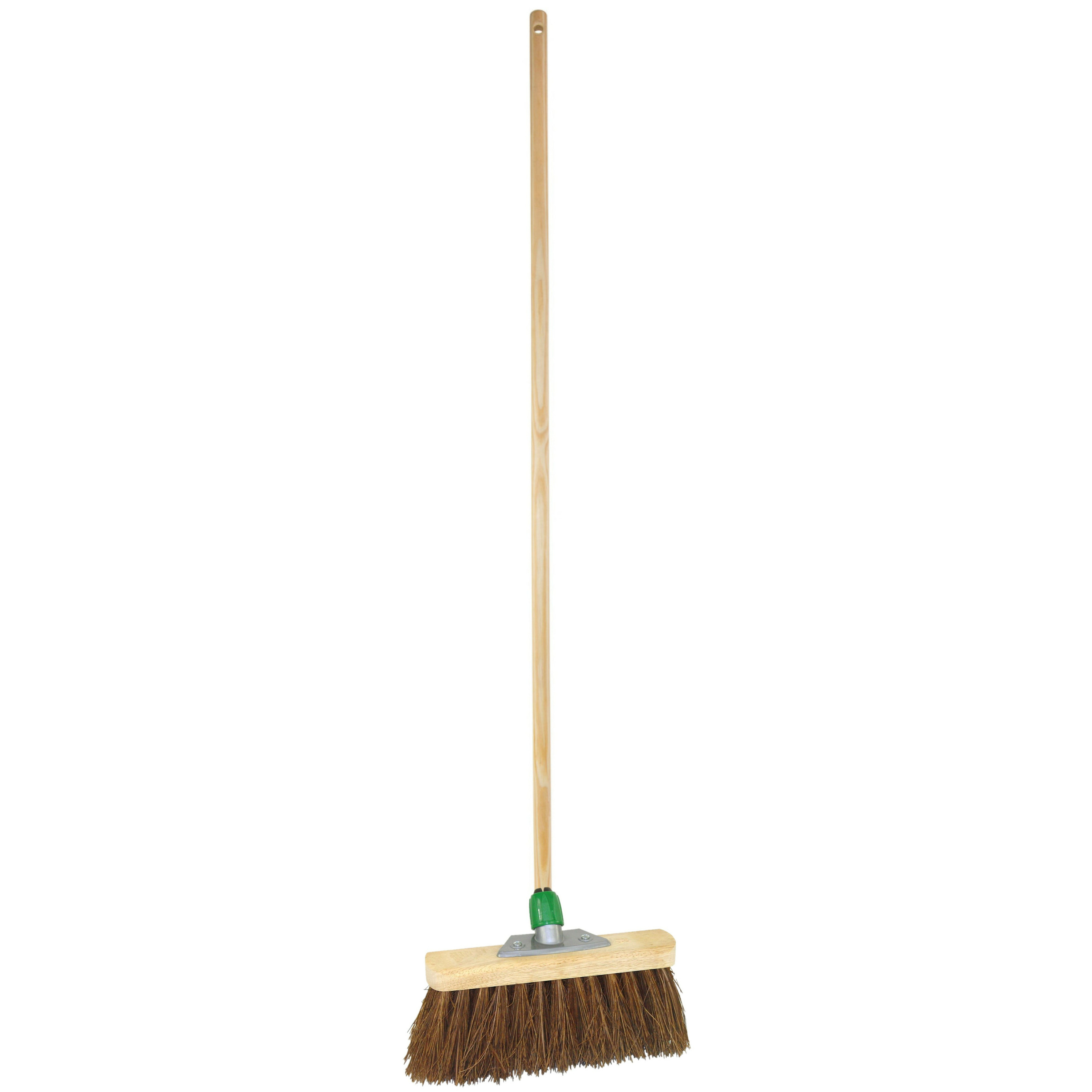Buitenbezem - FSC hout - natuurvezel - 30 x 150 cm - tuinbezem -