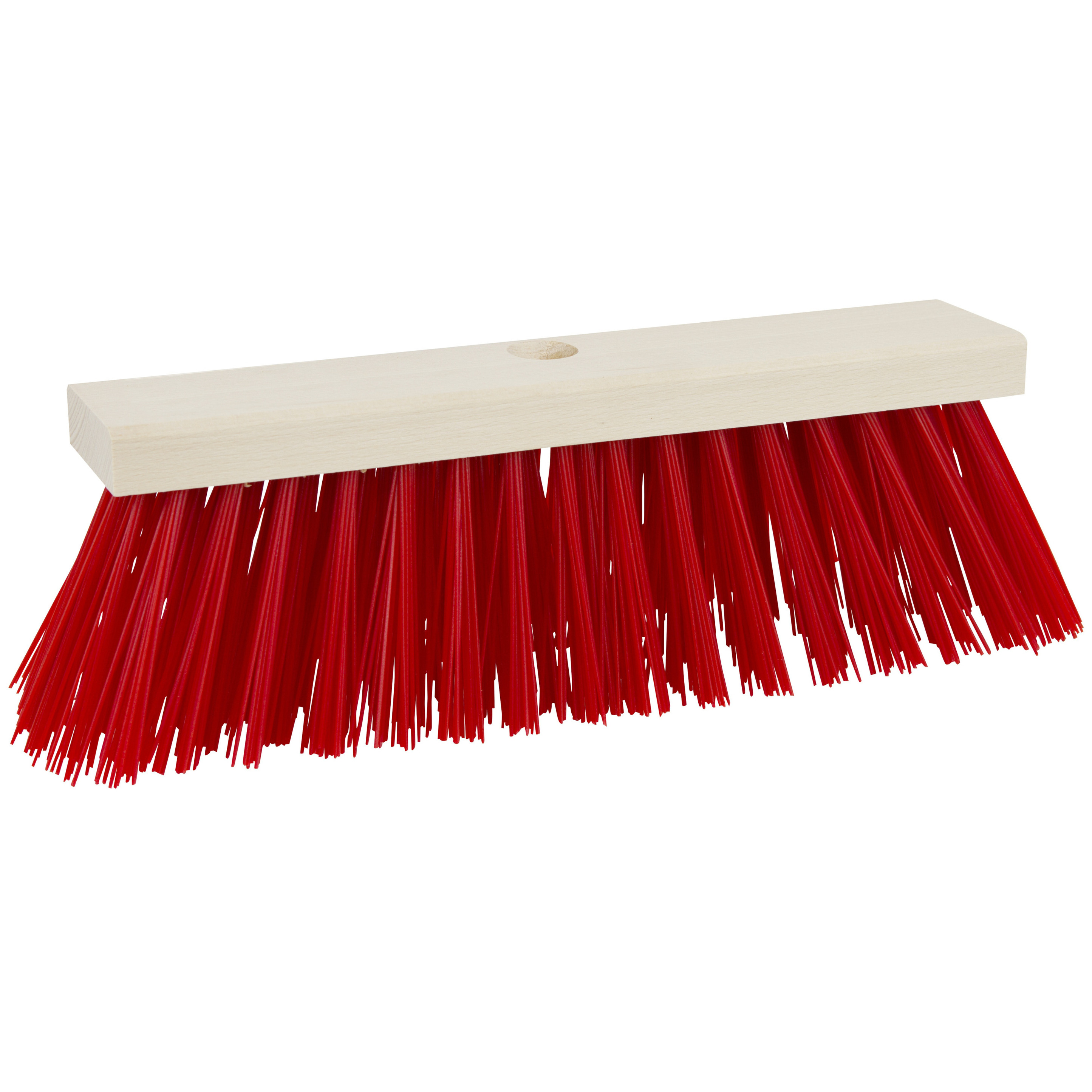Bezemkop buiten - rood - FSC hout/kunstvezel - 30 cm -