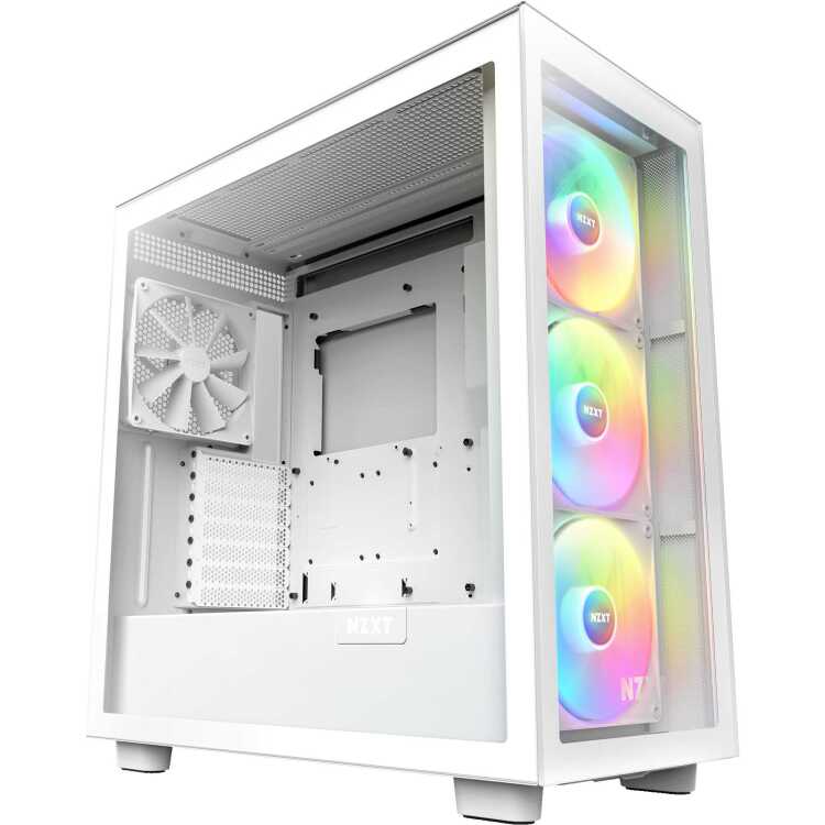 NZXT H7 Elite (2023) All White tower behuizing Tempered Glass