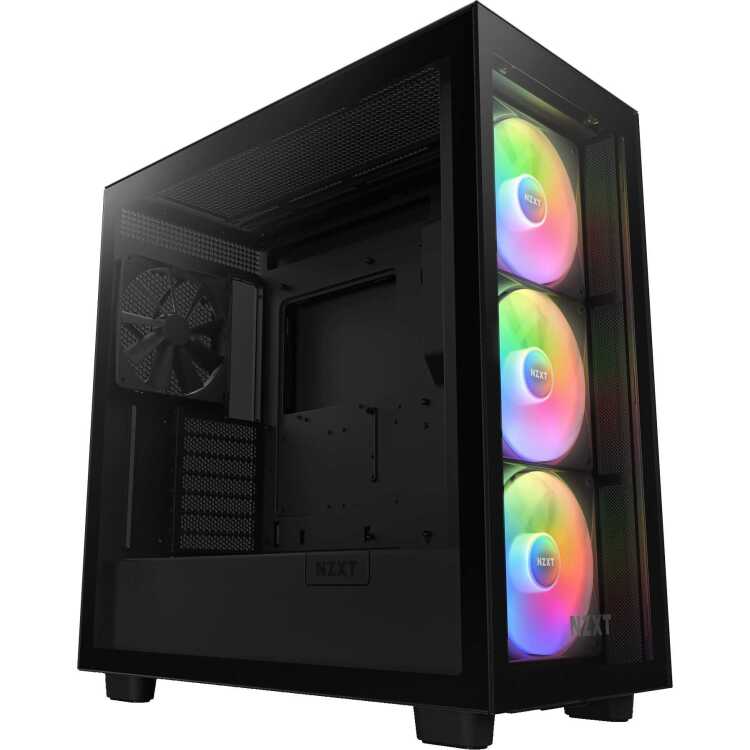 NZXT H7 Elite (2023) All Black tower behuizing Tempered Glass