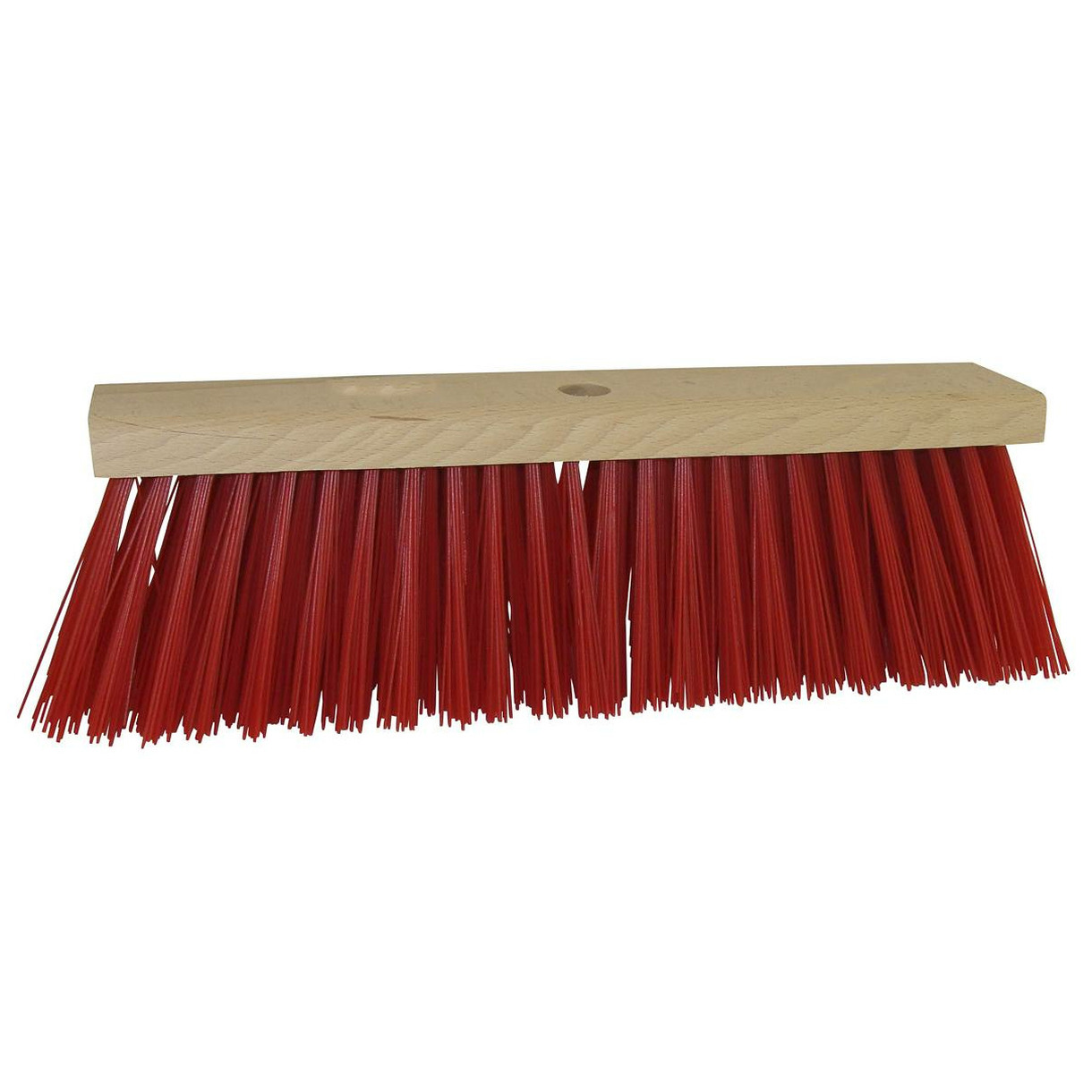 Bezemkop buiten - rood - FSC hout/kunstvezel - 40 cm -