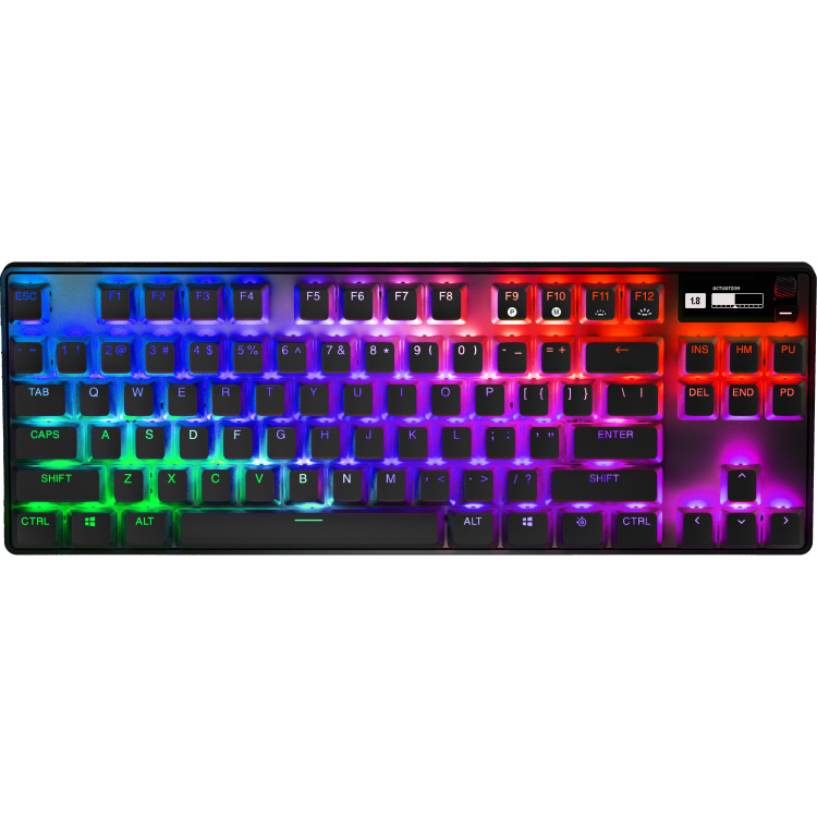SteelSeries Apex Pro TKL Wireless gaming toetsenbord RGB led, Double shot PBT-keycaps, Bluetooth 5.0, 2,4 Ghz