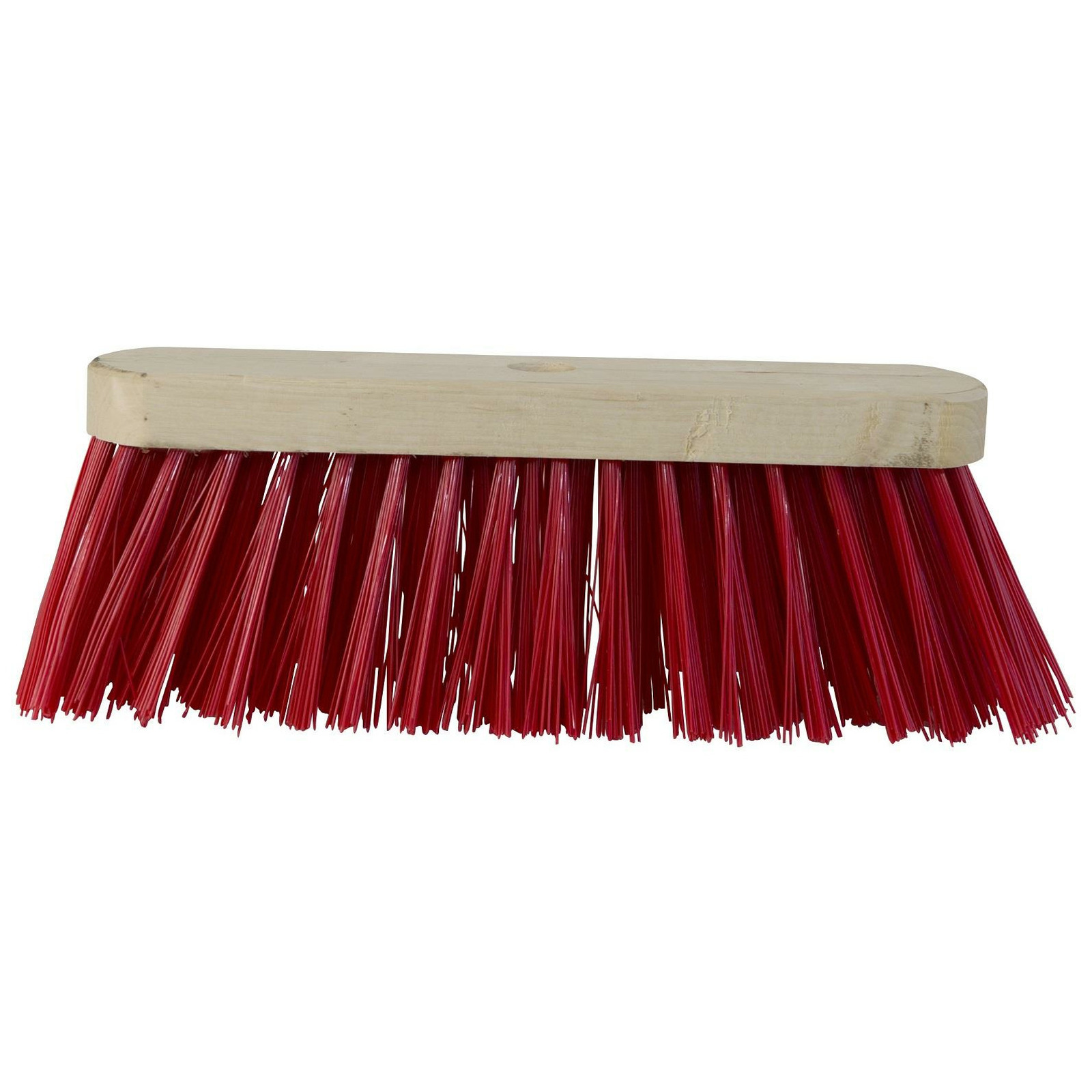 Bezemkop buiten - rood - FSC hout/kunstvezel - 30 cm -