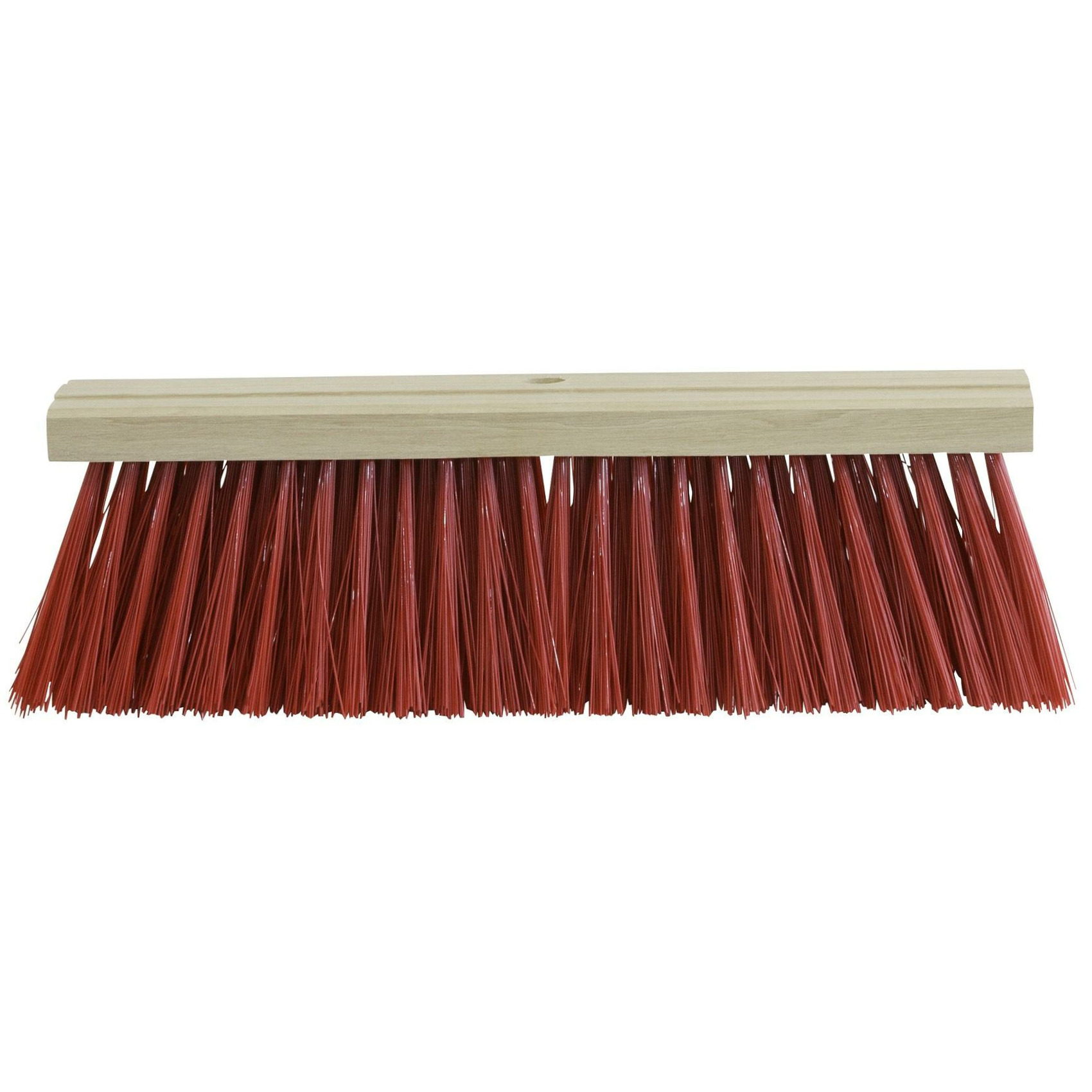 Bezemkop buiten - rood - FSC hout/kunstvezel - 35 cm -