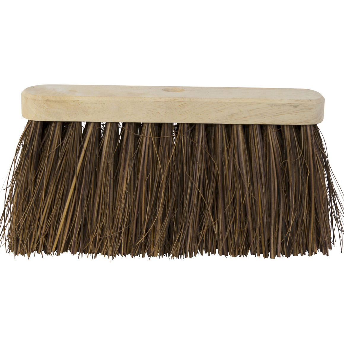 Bezemkop binnen/buiten - bruin - FSC hout/bassine natuurvezel - 30 cm -