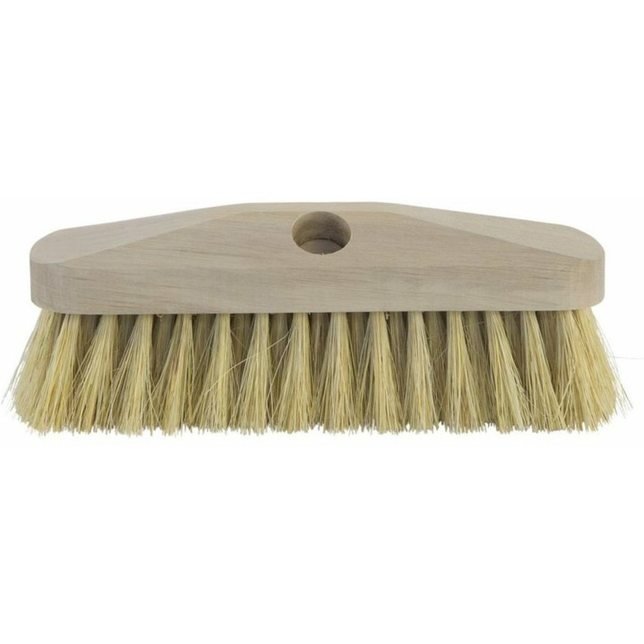Bezemkop schrobborstel buiten hout/natuurvezel 23 cm -