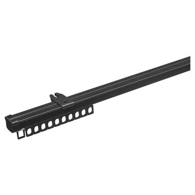 Gordijnrailset op maat zwart - 100 cm - Leen Bakker